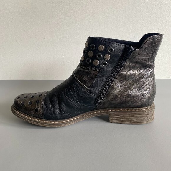 Rieker Scratch Studded Warm Lined Ankle Boots 9.5/10 - Picture 7 of 12